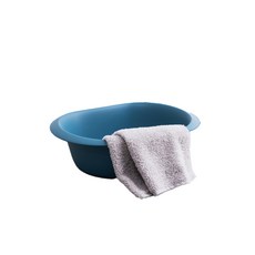 盤子標籤 橢圓形 洗臉盆, 藍色, 1個