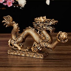 The Flow Company 富貴功名 如意珠 青龍 風水 裝飾, 青銅色