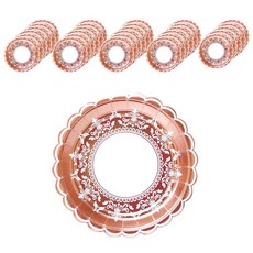 Wow Party Korea經典盤子 金屬玫瑰金 18cm, 6件, 5個