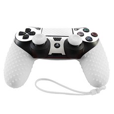 쵸미앤세븐 PS4 듀얼쇼크 패드 실리콘 커버 화이트, 1개