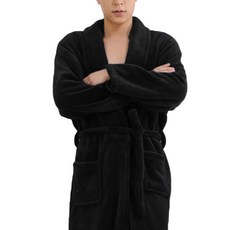 簡約浴袍 XXXL, 黑色, 1個