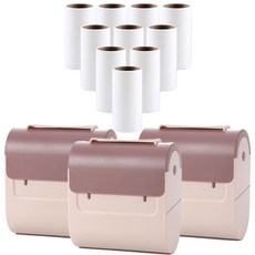 便於攜帶的便攜式膠帶清潔器機身粉色 3p + 筆芯 6p, 1套