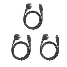 Anyport Plus 10A 梅花頭筆記型電腦電源線, 3個, 1m