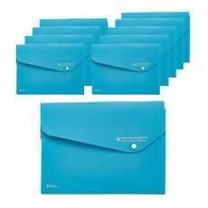 Munhwa Filing System 4類文檔文件, 藍色, 10個