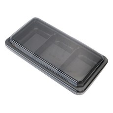 3格餐盒 GS 黑色, 200組