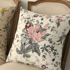 AND COTTON 亞麻壓塊花墊套