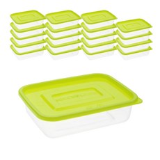 COOK&LOCK 可微波保鮮盒 300ml, 綠色, 20入