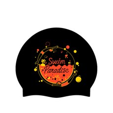 Sumisa Swim Paradise 無皺矽膠泳帽, 黑色(SCN-W019-1), 1個
