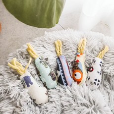 DING DONG PET 貓咪繩索貓薄荷抱枕繩索魚形5件組, 混色, 1套