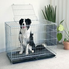 딩동펫 반려견 크롬 사각 철장, 실버, 1개
