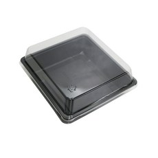 方形餐盒 黑色, 100個