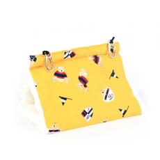 鸚鵡三角吊床睡窩躲藏處, 黃色, 1個