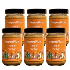 슈퍼너츠 피넛버터 땅콩잼 크런키, 300g, 6개