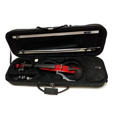 CANNON 電子小提琴全套組 A型 含方形琴盒, 紅色 + 隨機出貨, Cannon 3-Band EQ., 1個