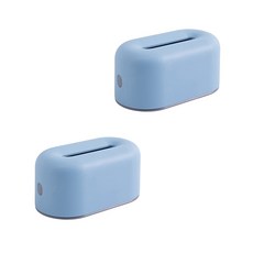 JHCompany 圓形居家裝飾面紙盒, 藍色, 2個
