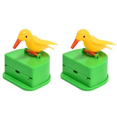 JCP可愛鳥牙籤盒 2入, 綠色, 1個