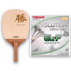 XIOM POWER HINOKI勝桌球拍+TIBHAR EVOLUTION EL-P桌球拍膠皮組 紅色, 單品
