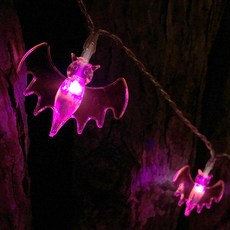어반LED 할로윈 박쥐 가랜드 무드등 10구, 화이트, 1개