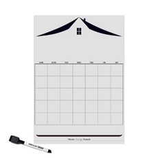 메모랑보드랑 심플하우스 무점착 스파이더 메모보드 투명 + 보드마카 검정 세트