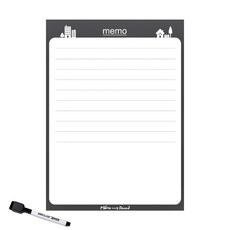 Memorang Boardrang 無痕蜘蛛便條板 白色 + 黑色白板筆組 便條紙