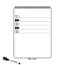 Memo&Board 彈簧無痕蜘蛛便條板 白色 + 黑色白板筆組合