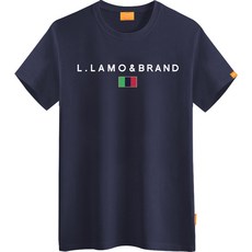 L.LAMO ELAMO 品牌短袖T恤, 海軍藍