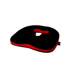 Healthymate 簡約拚色功能性坐墊, 黑紅