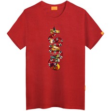 L.LAMO 夏娃的警告 透氣短袖T恤, 紅色