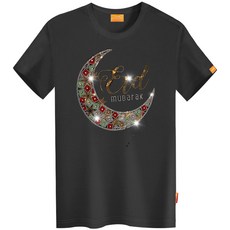 L.LAMO 男士透氣水鑽半月短袖