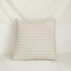 CASA VERDE 三角靠墊, 亞麻米色條紋