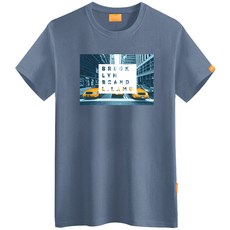 L.LAMO 男款透氣黃色汽車短袖T恤