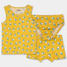 doridori 貓平原跑步三角玫瑰三件套男孩