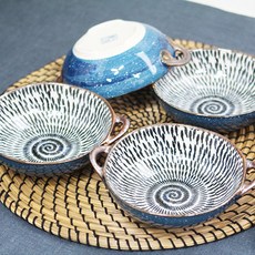 Starry Night陶瓷雙耳碗 小, 混色, 4個