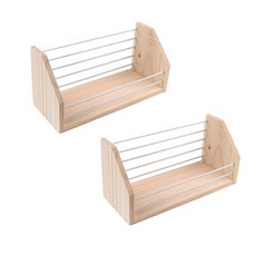 條紋護欄架 木質白, 2個