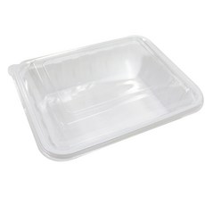 塑膠餐盒 白色, 100個, 1件