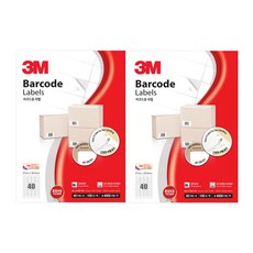 3M 條碼標籤貼紙 標準款 100入裝, 2個, 40格