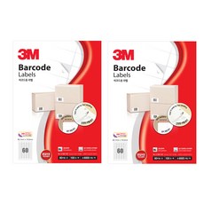 3M 條碼標籤貼紙 標準款 100入裝, 2個, 60格