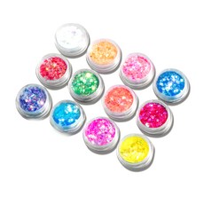 閃亮美甲亮片12件組, 混合顏色, 1個