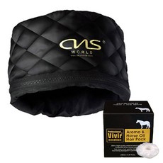 CNS WORLD 家居電動護髮帽+香薰馬油+塑膠髮帽, WH-1, 混色