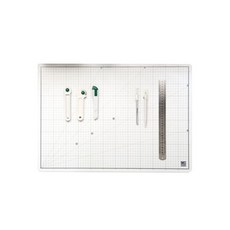 PVC 칼라 책상 커팅매트, 화이트그레이