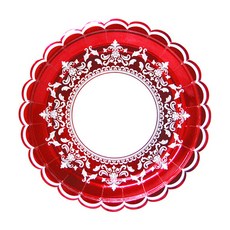 哇派對韓國經典盤金屬紅18cm, 6件, 5個