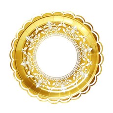 Wow Party Korea經典盤 金屬金色 18cm, 6件, 5個