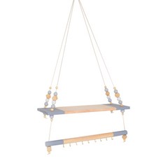 木珠迷你掛鉤架, 灰色, 1個