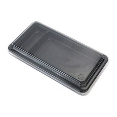 2格餐盒 GS 黑色+蓋子, 300套