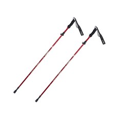 TANERDD 超輕3段折疊登山杖 2入組, 紅色的