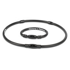 Oz 健康戒指遠紅外線全釹健康手鍊+項鍊套組黑色小號, 1套