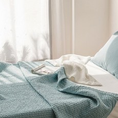 juho DECO Yeoul顏料絎縫薄墊兼被子, 水色