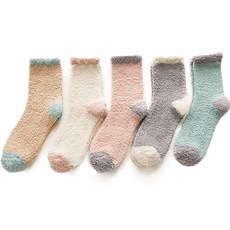 拼色睡襪 5雙, 1組