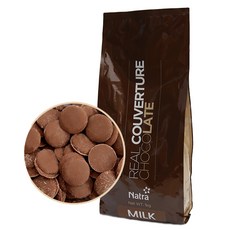 Natra 真正的 Coverture 牛奶巧克力, 1包, 1kg