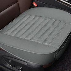 ABC Parts車用3D全包覆皮革坐墊, 灰色, 1個